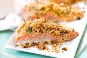 Pecan Crunch Topped Salmon