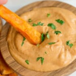 Sweet Potato Fries with Curry Mayo Dipping Sauce