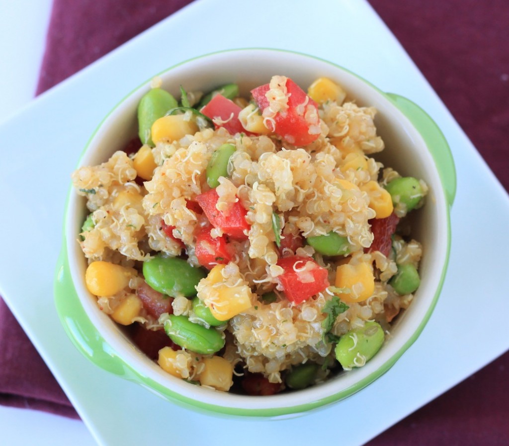Edamame and Corn Quinoa Salad