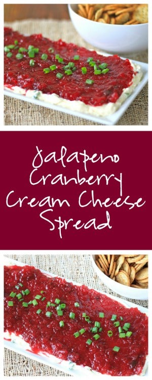 Jalapeño Cranberry Cream Cheese Spread Super Long Collage with Text Overlay
