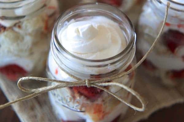 Strawberry Shortcake Trifles {in mason jars!} | greens & chocolate