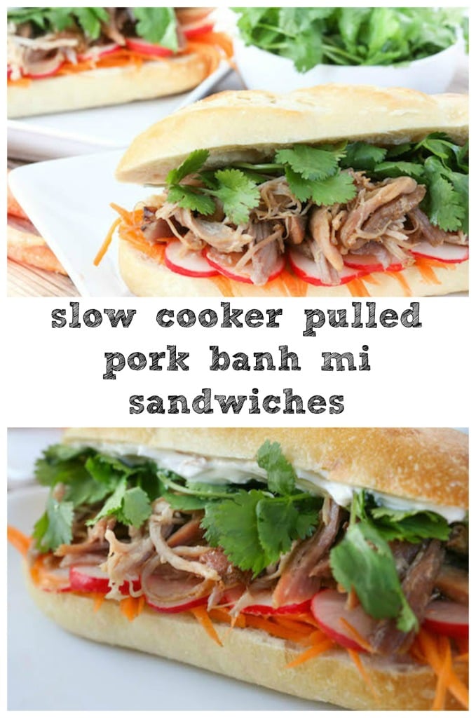Slow Cooker Pulled Pork Banh Mi Sandwiches + tips for the perfect Banh Mi!