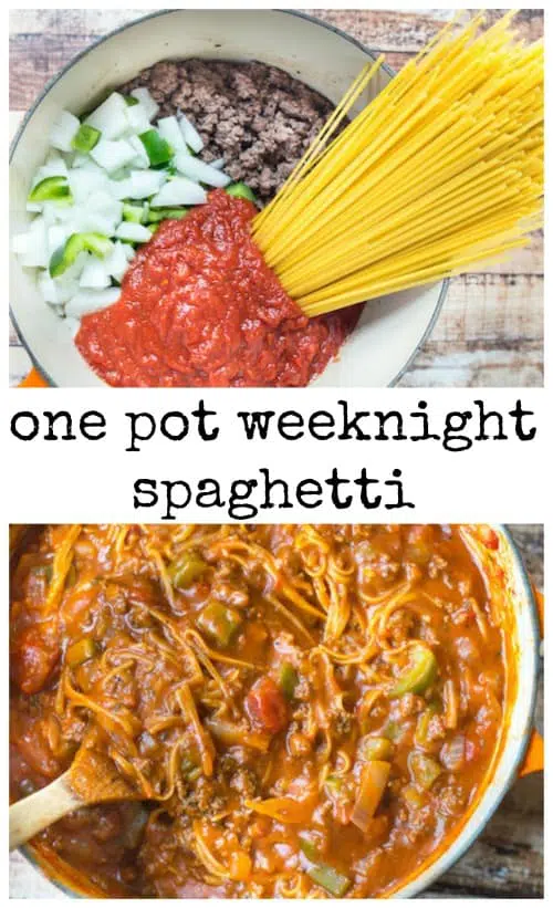 One Pot Weeknight Spaghetti