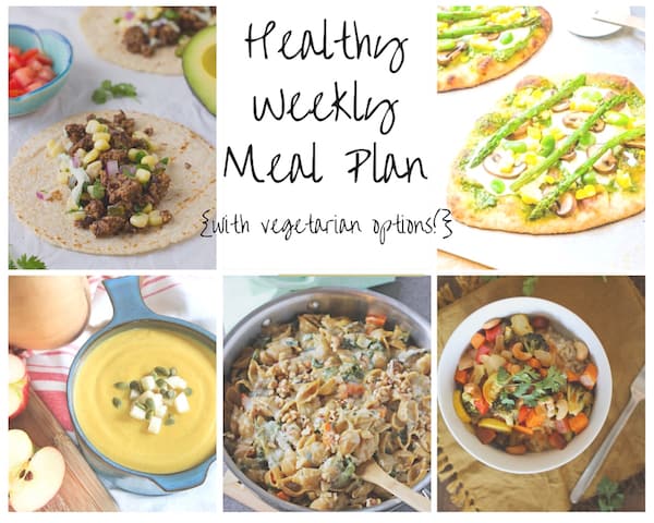 Healthy Weekly Meal Plan with Vegetarian Options