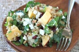 Apple Pecan and Goat Cheese Quinoa Salad