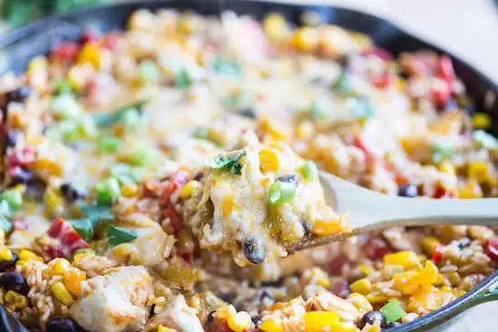One Skillet Mexican Chicken and Rice-4