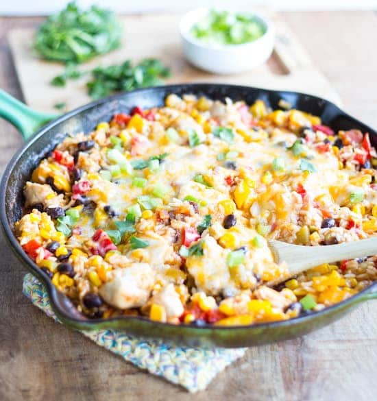 One Skillet Mexican Chicken and Rice