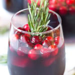 Cranberry Apple Sangria - Holiday Cocktail Closeup