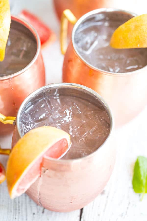 Grapefruit Moscow Mules - Served in Jars on the Table