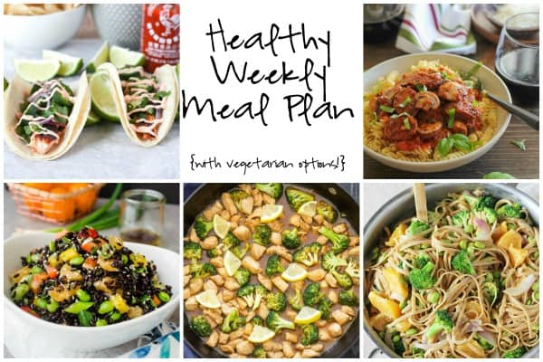 Healthy Weekly Meal Plan Week of 2.20.16