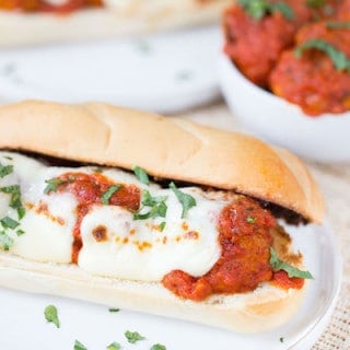 Slow Cooker Chicken Parmesan Meatball Subs