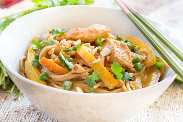 Thai Peanut Chicken Noodles
