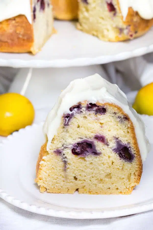 Lemon Blueberry Bundt Cake with Cream Cheese Frosting-