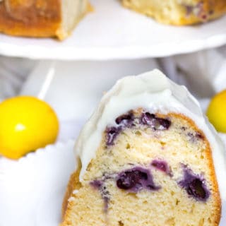 Blueberry Lemon Bundt Cake with Cream Cheese Frosting-