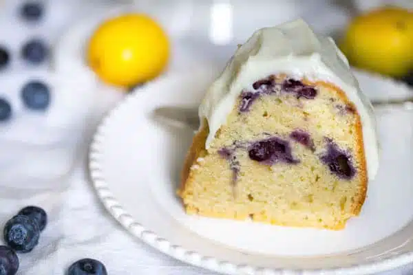 Blueberry Lemon Bundt Cake with Cream Cheese Frosting