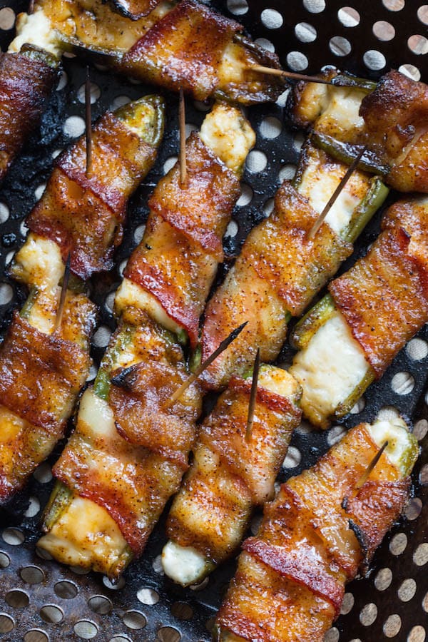 Brown Sugar Bacon Wrapped Cream Cheese Stuffed Jalapenos