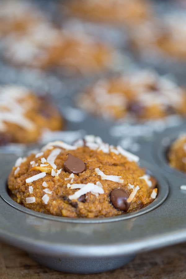 Coconut Pumpkin Chocolate Chip Muffins-3