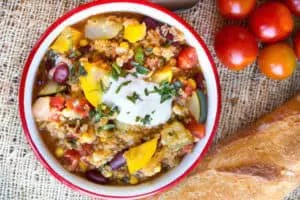 Summer Vegetable Quinoa Chili