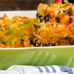 Butternut Squash and Black Bean Enchilada Casserole
