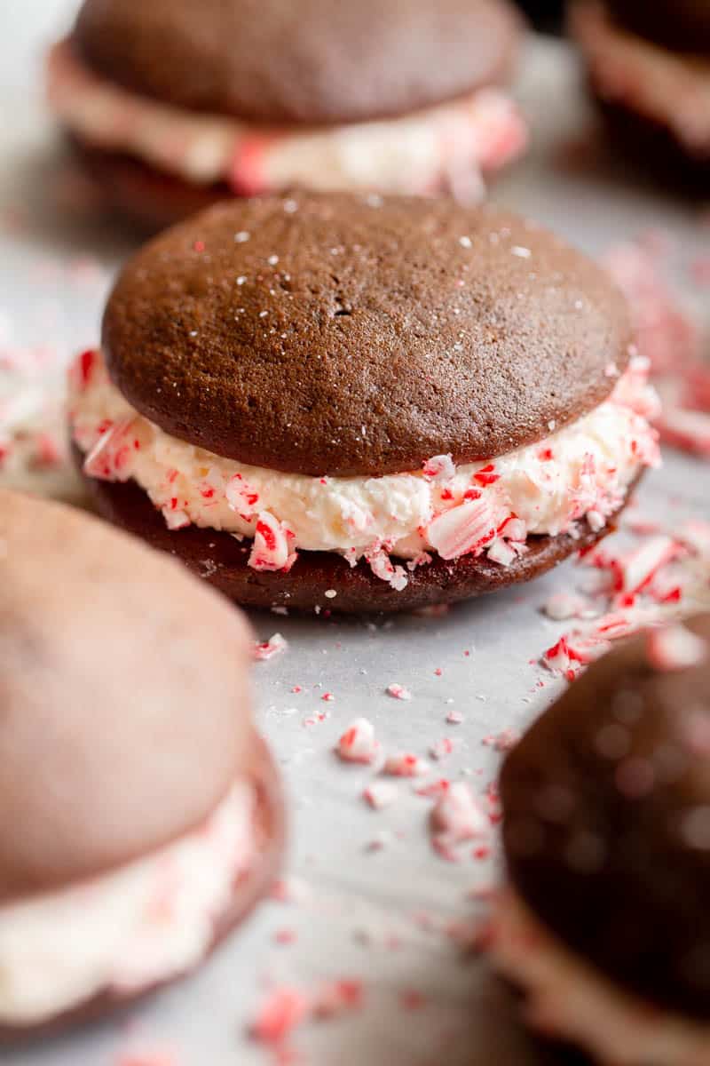 Chocolate Peppermint Whoopie Pies