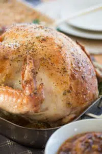 Garlic and Herb Mayonnaise Roasted Turkey - Crispy and Juicy