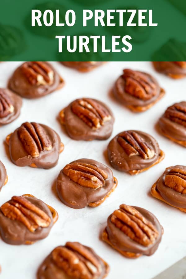 Rolo Pretzel Turtles collage with text overlay