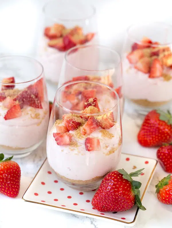 Strawberry Cheesecake Mousse Cups