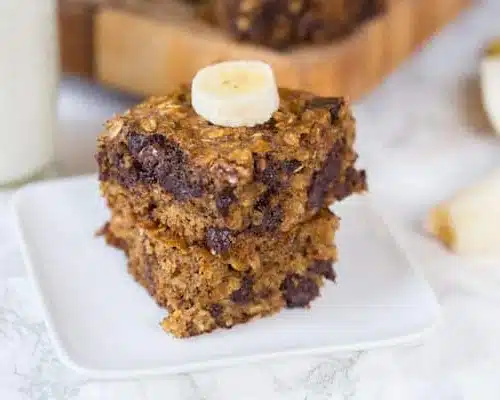 Dark Chocolate Banana Oat Bars