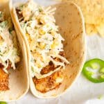 Tortilla Chip Crusted Fish Tacos
