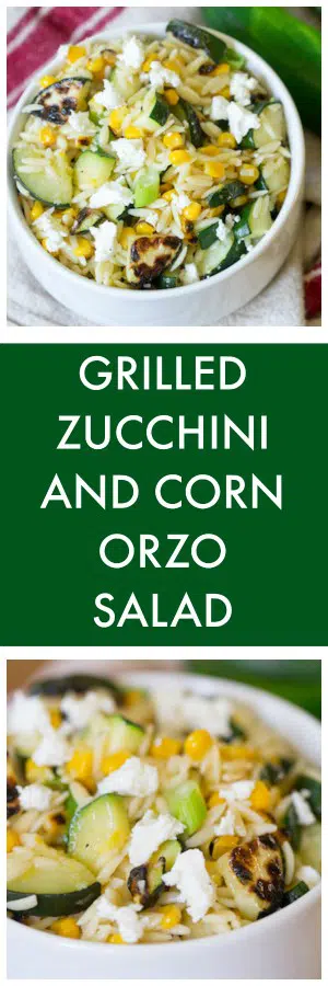 Grilled Zucchini and Corn Orzo Salad