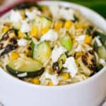 Grilled Zucchini and Corn Orzo Salad