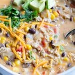 Cheesy Chicken Taco Soup