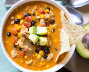 Cheesy Chicken Taco Soup