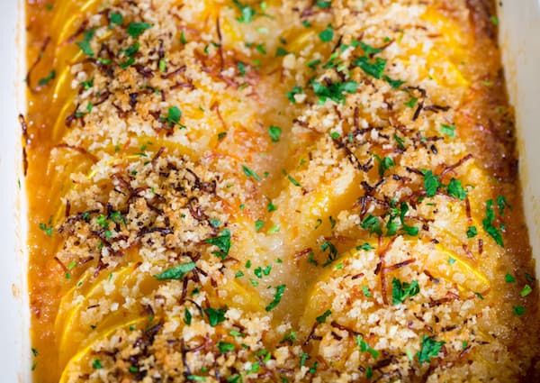 Crunchy Honey Butternut Squash Casserole Looking Great from the Top