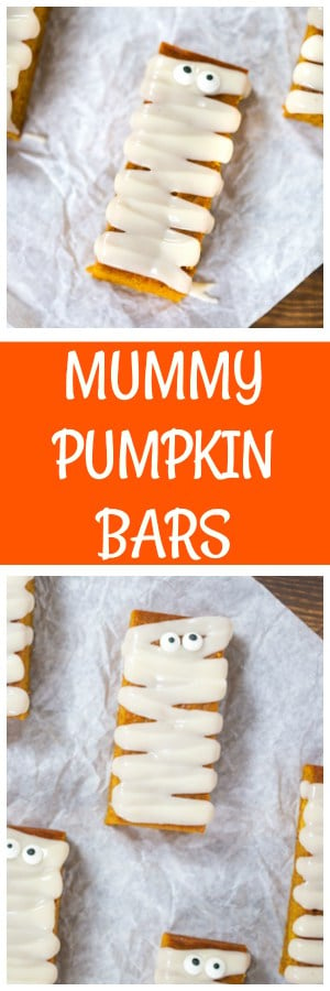 Mummy Pumpkin Bars