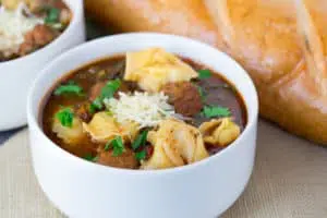 Slow Cooker Meatball Tortellini Soup