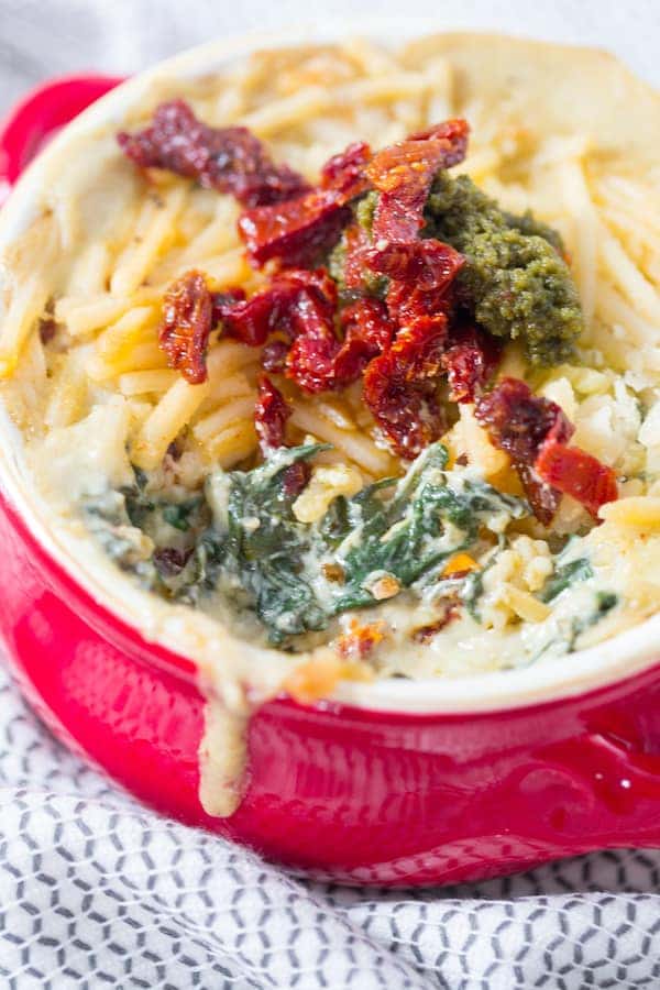 Pesto Sun Dried Tomato Spinach Dip - the Best Dip of All Times