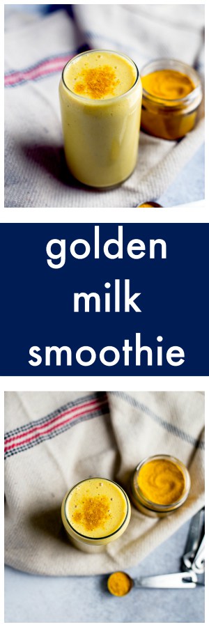 Golden Milk Smoothie Super Long Collage with Text Overlay