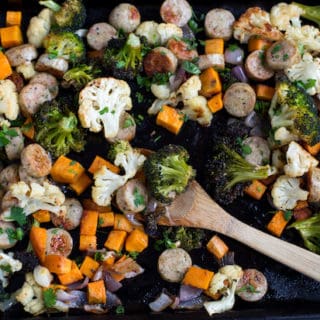 One Pan Chicken Sausage and Vegetables