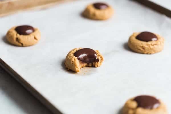 Chocolate Heart Peanut Butter Cookies Refined Sugar Free