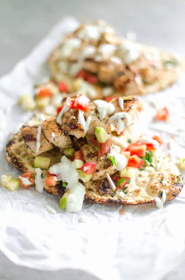 Grilled Chicken Gyros looking absolutely delicious
