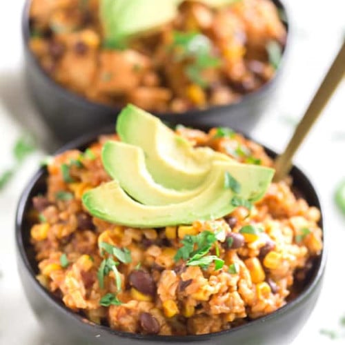 Instant Pot Chicken Taco Bowls greens & chocolate