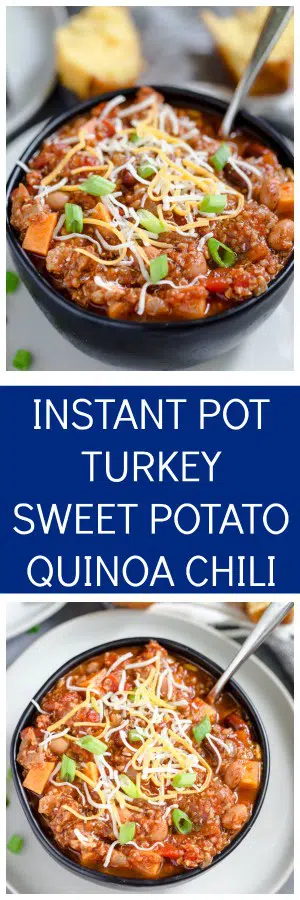 Instant Pot Turkey Quinoa Chili Super Long Collage with Text Overlay