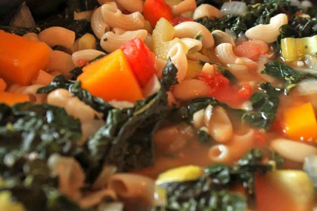 Butternut Squash and Kale Minestrone Delicious Closeup of the Meal