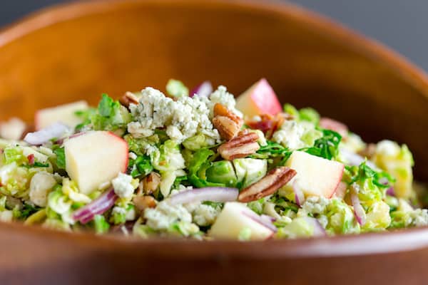 Apple Blue Cheese Brussels Sprout Salad