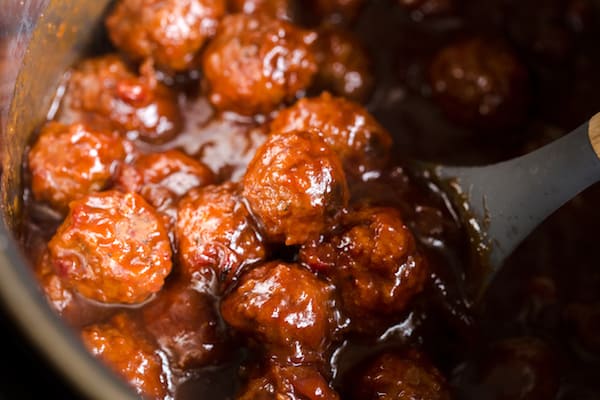 Instant Pot Chipotle Cranberry Meatballs