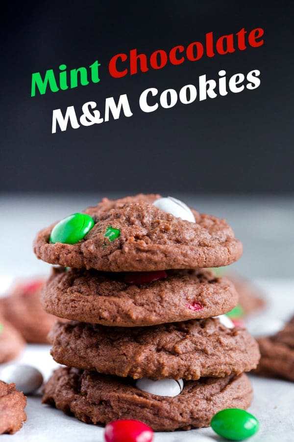 Mint Chocolate M&M Cookies