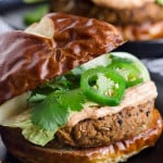 Sweet Potato Burgers with Chipotle Cream Cheese Spread