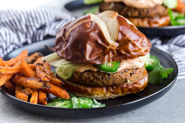 Sweet Potato Burgers with Chipotle Cream Cheese Spread