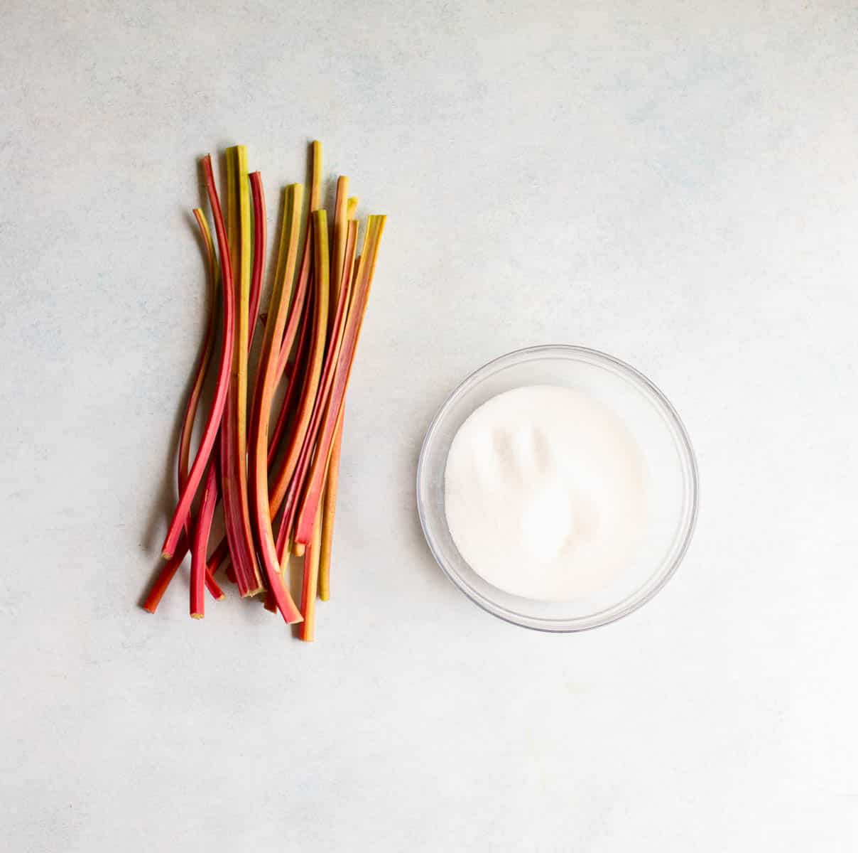 Ingredients in Rhubarb Simple Syrup